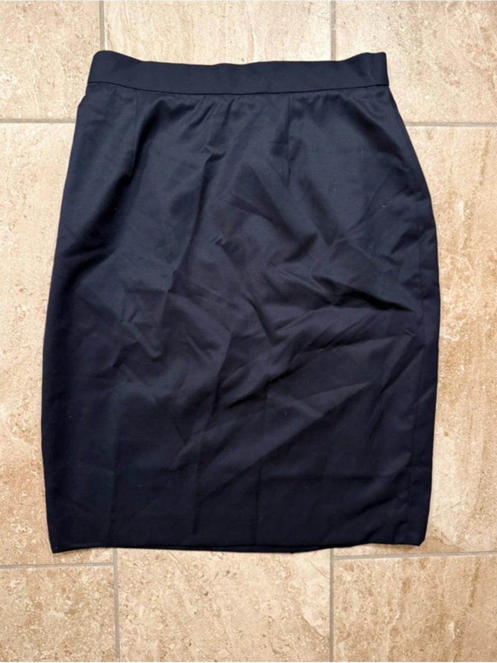 Vintage 100% wool brooks brothers mini  knee length navy skirt - corporate wear